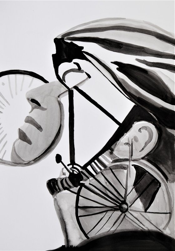 Cyclist / 49.8 x 35 cm