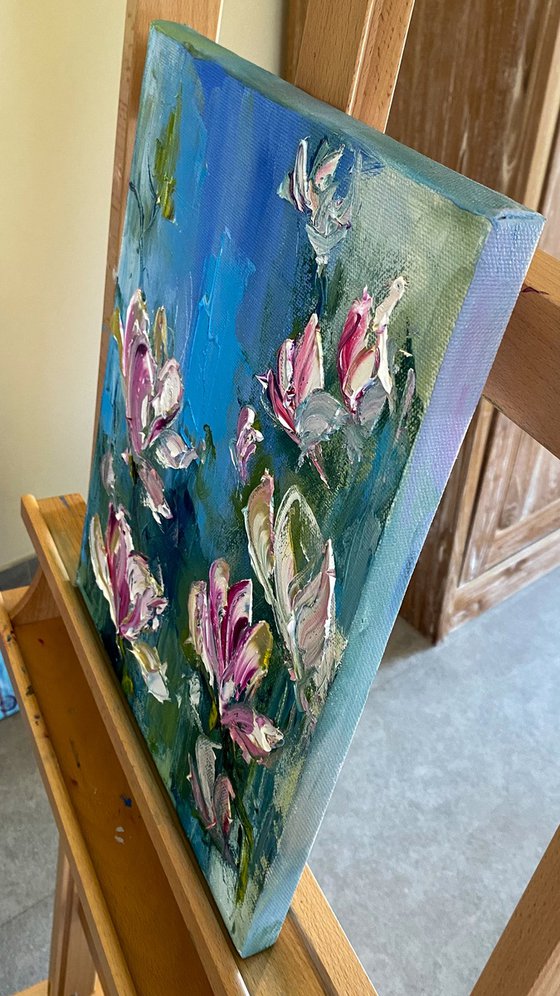 Magnolia Blossom Oil Art