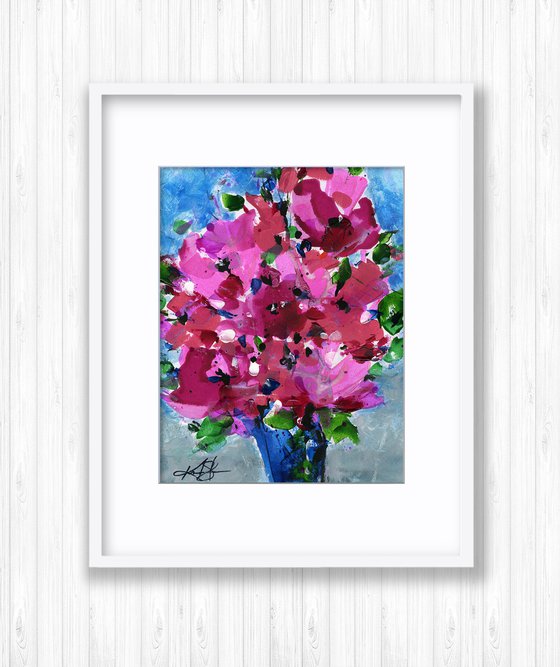 Blooms Of Joy 11 - Vase Of Flowers Painting by Kathy Morton Stanion