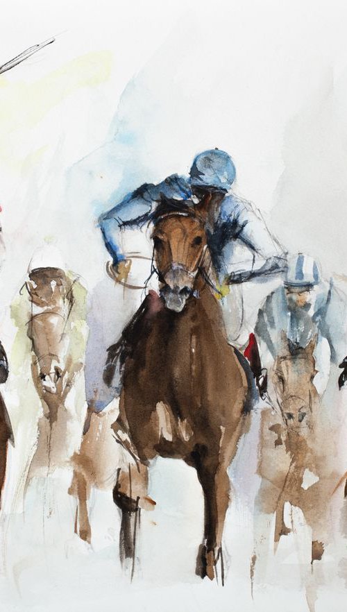Newbury Horse Racing by Tomasz Mikutel