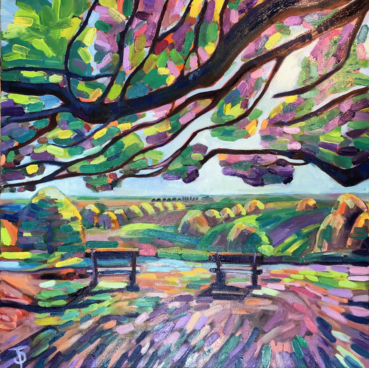 The Postbank By Jennie Smallenbroek, 31 X 31, Artwork For Sale On Artfinder