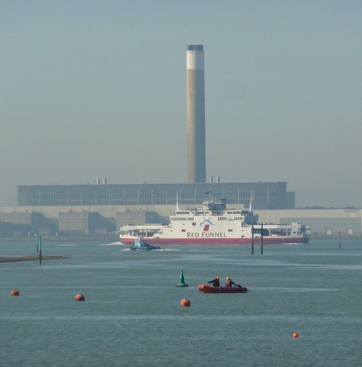 View from Lee-on-the-Solent over to Southampton by Tim Saunders