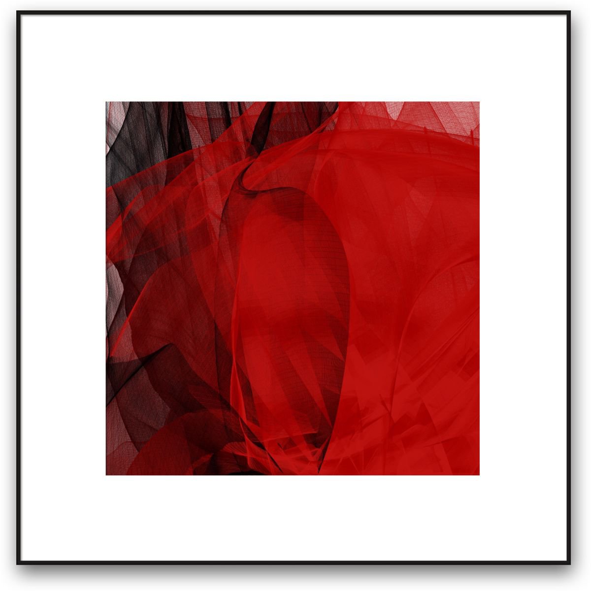 Abstract Print By Shabs Beigh, 20 X 20", Passion, Original Artwork