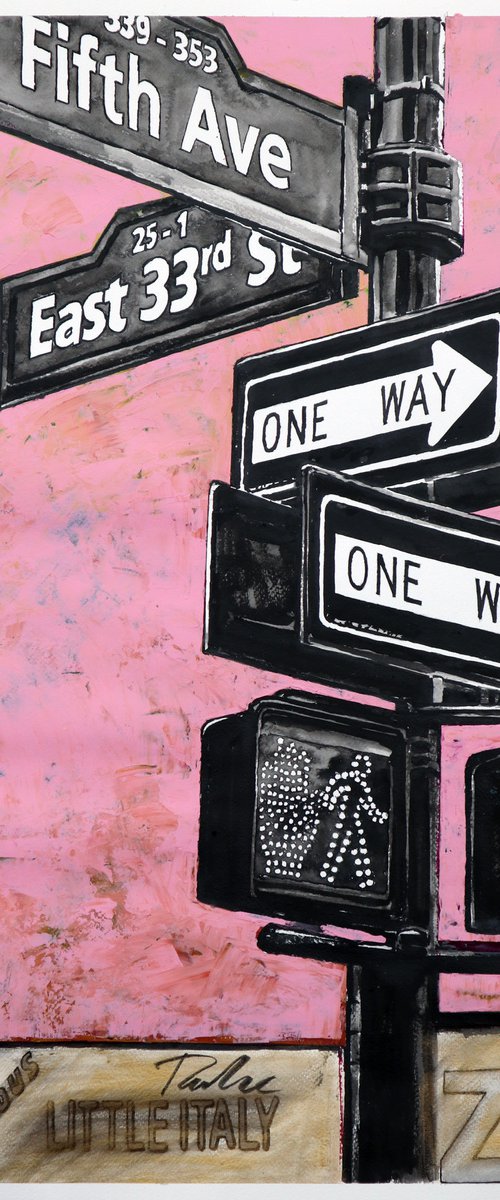 "One Way" New York/50x70cm by Tashe