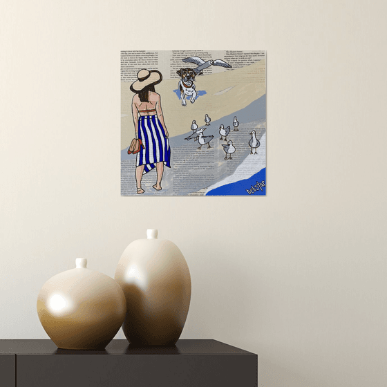 Dog Days Bird Watching 30cm x 30cm