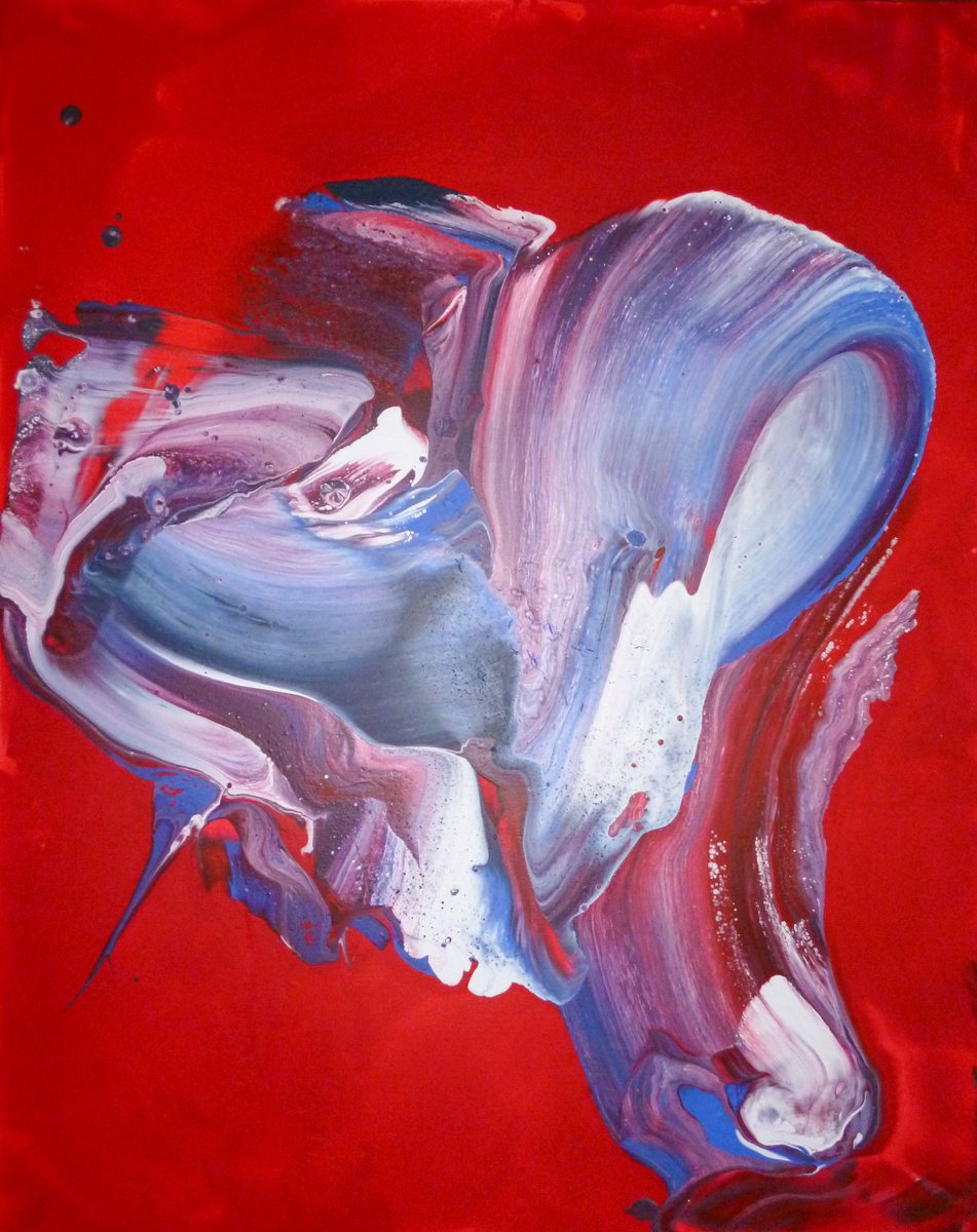 Abstract Acrylic Painting By Jean-Philippe Estebenet, 29 X 36, Peche De Contrition, Original Artwork