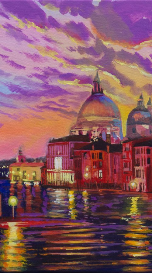 Venice at night by Gordon Bruce