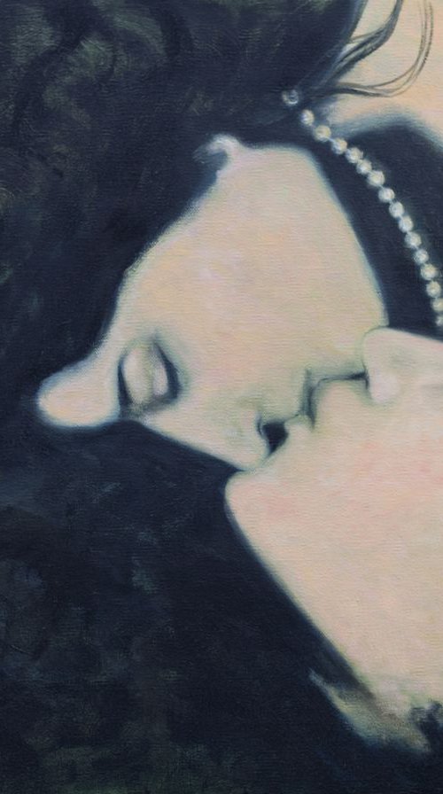 The Kiss or Levitating Lovers by Liudmila Pisliakova