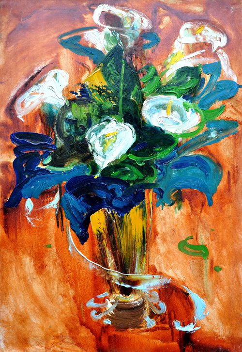 Flowers, Calla Lilies by Olga Bezhina