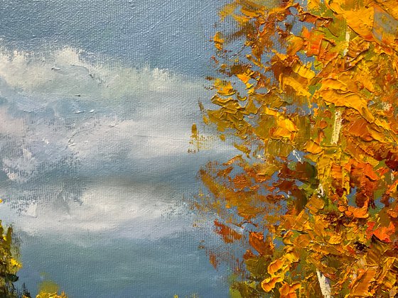 Sun after rain. Autumn