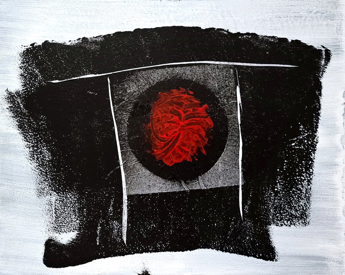 Expressive Abstract Acrylic Painting By Newel Hunter, 20 X 16", Soulful, Original Artwork