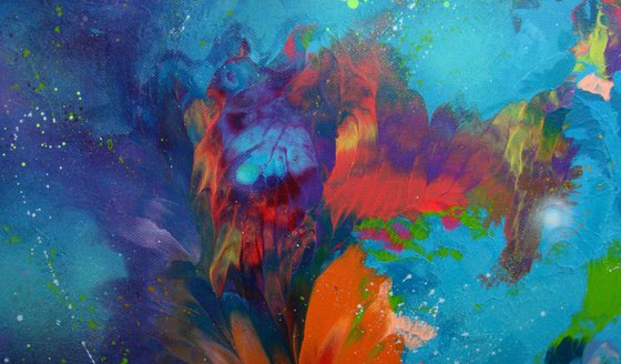 "Amazing Flowers" VERY LARGE Abstract Painting