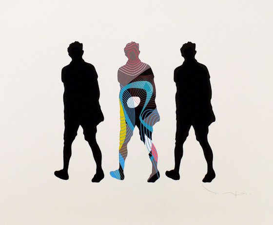 Three walking men V03 -  Tehos