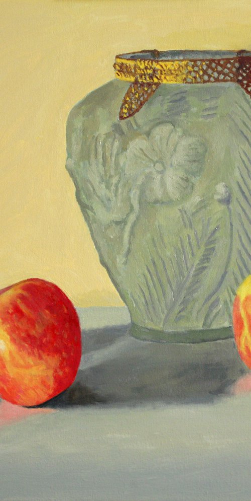 Apples and Vase by Douglas Newton