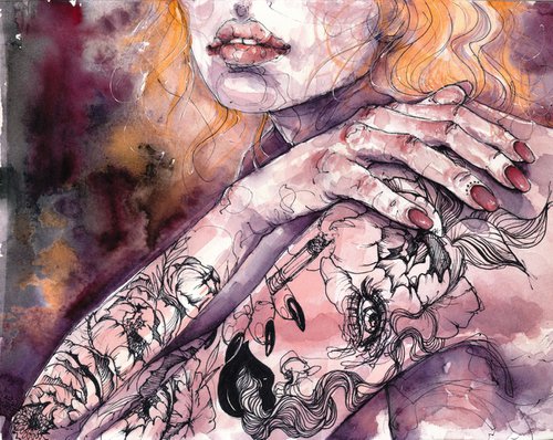 Girl with Tattoos by Doriana Popa