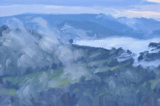 June 22, Morning Mists over the Mountains