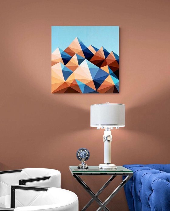 ORANGE SUNRISE IN THE MOUNTAINS