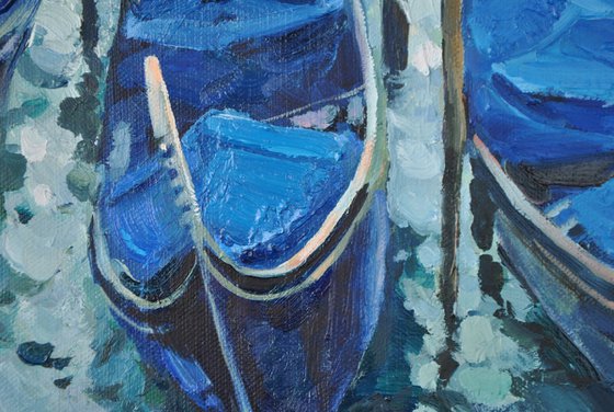 Venetian Gondolas at Rest