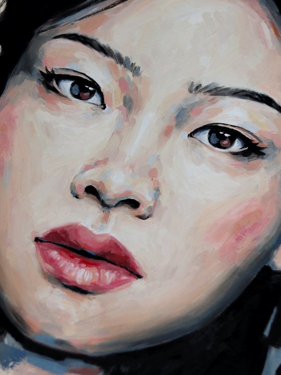 Asian woman oil