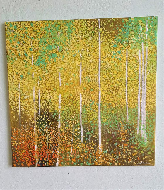 Forest Birch Painting