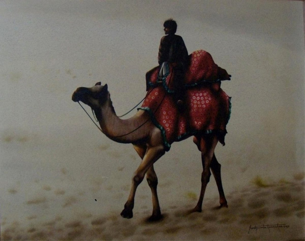 camel in dessert 6 by Sudipta Karmakar