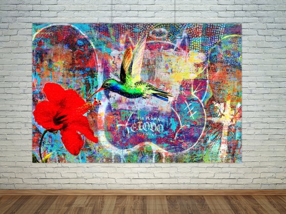Street Art Hummingbird