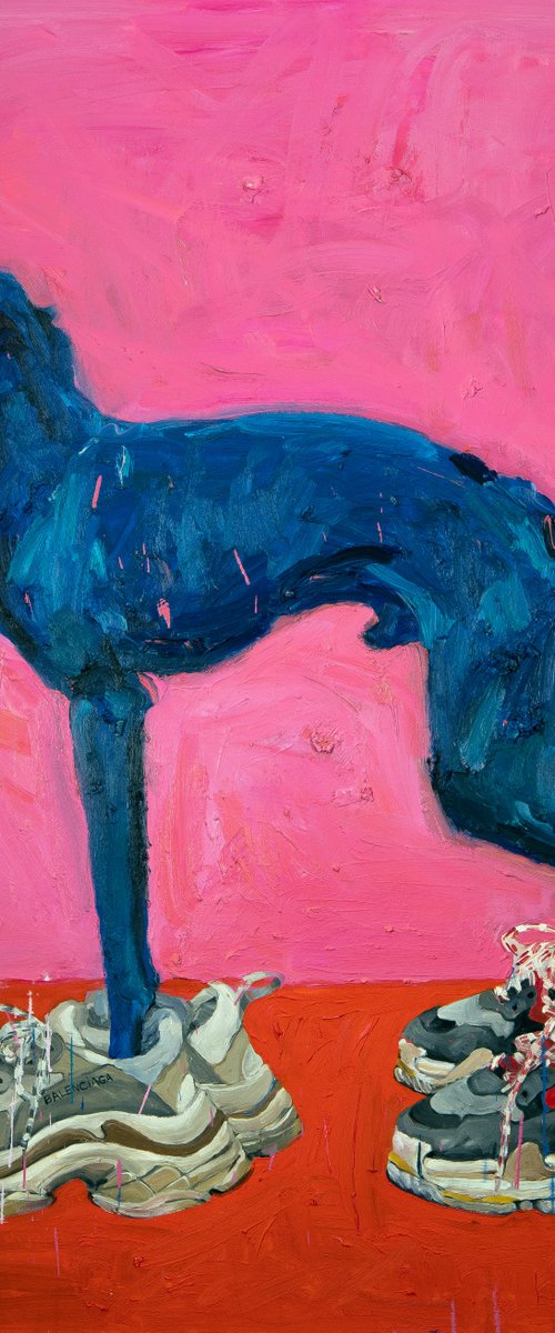 Balenciaga Lover (140x140cm/55x55in) by Inga Makarova