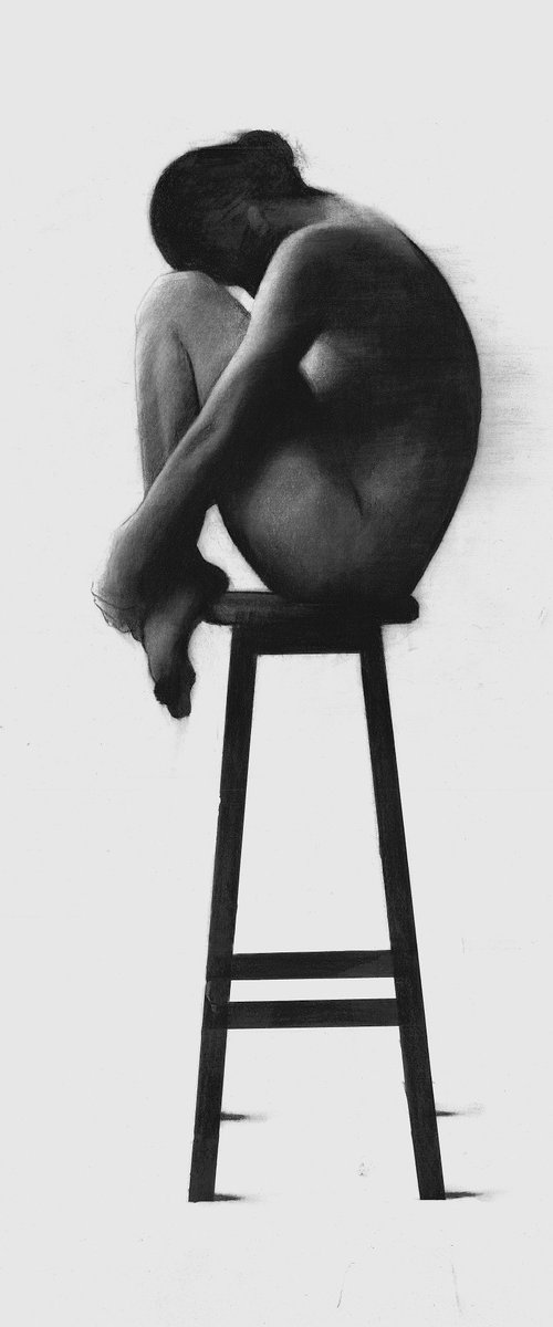 Girl on Stool by Patrick Palmer