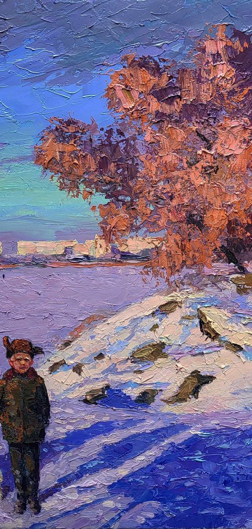 Ice on the river by Boris Serdyuk