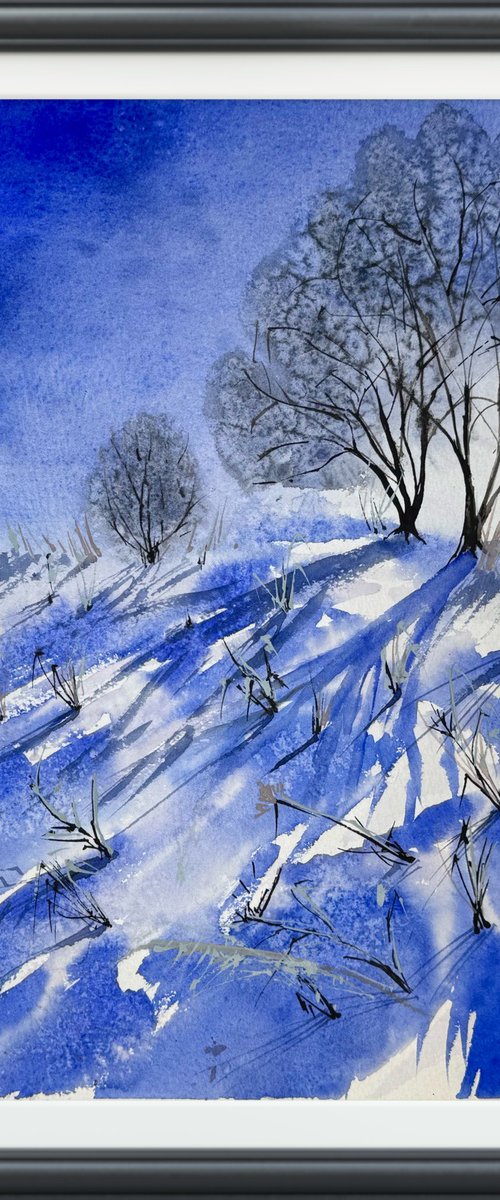 Abstract Winter landscape by Yuliia Sharapova