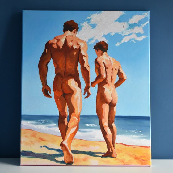 "Coastal Shadows" - Male figure
