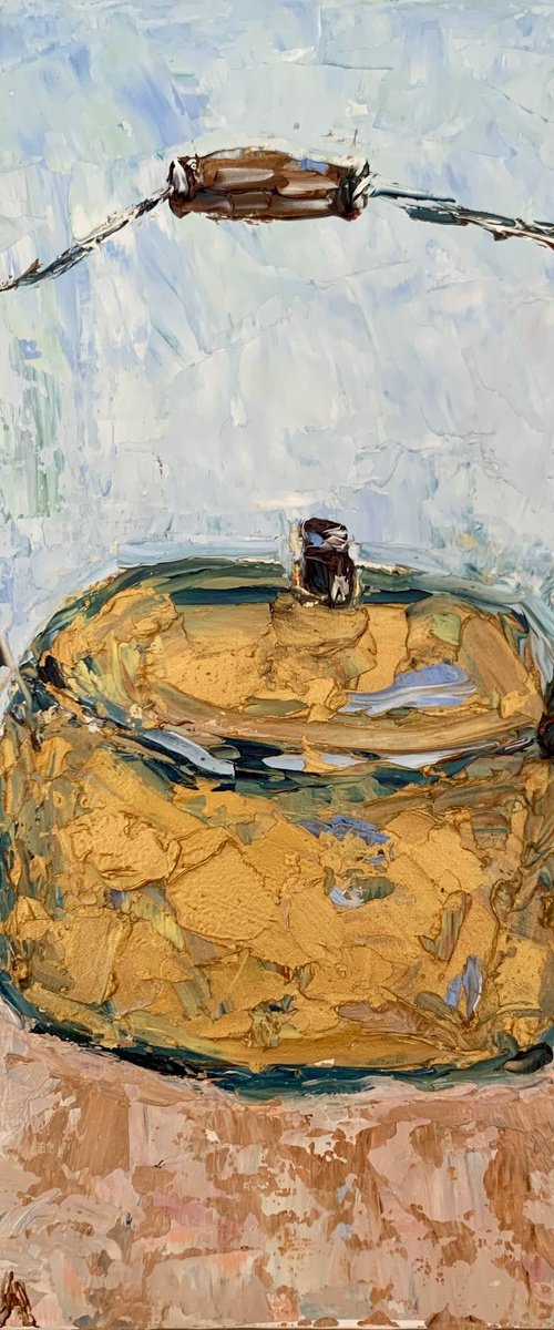 Still Life with a Golden Teapot by Vilma Gataveckienė
