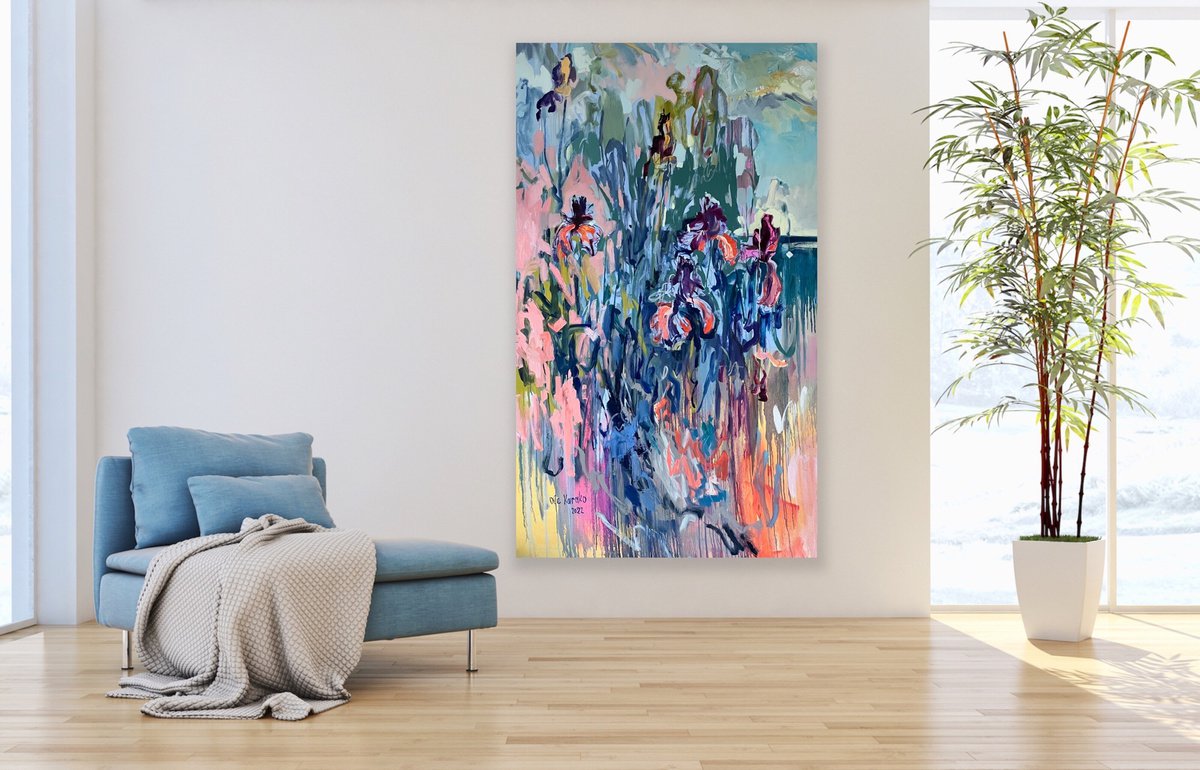 Irises XXL 120x200cm by Ole Karako