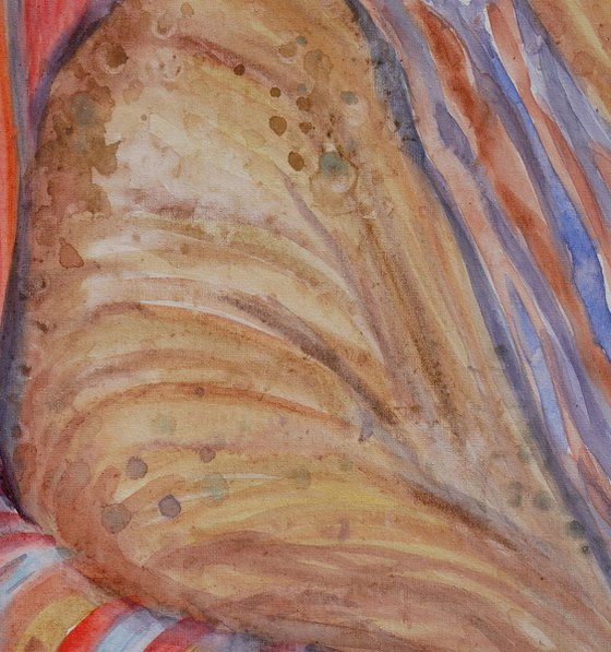 A girl in the old cardigan