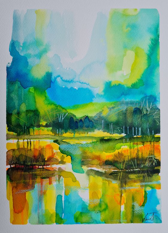 Reflections in the sunshine 24x32cm