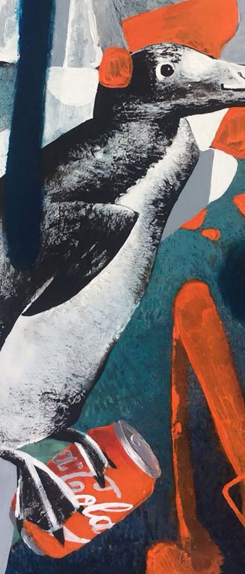 Abstract birds, animal painting by Kate Kulish