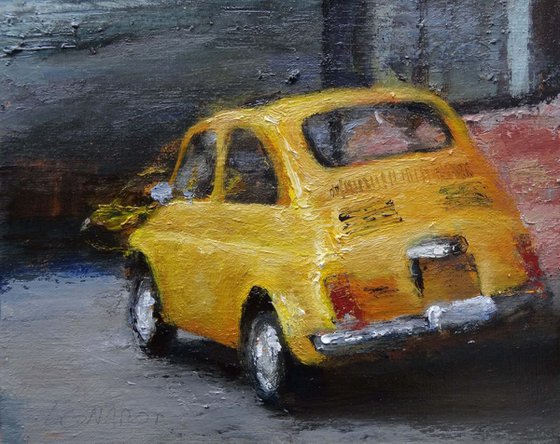 Fiat 500 yellow