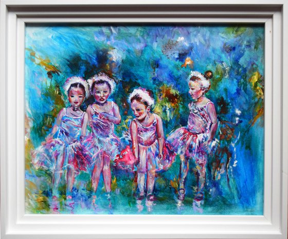 Innocence/  Ballet dancers Framed 46 cm × 56 cm