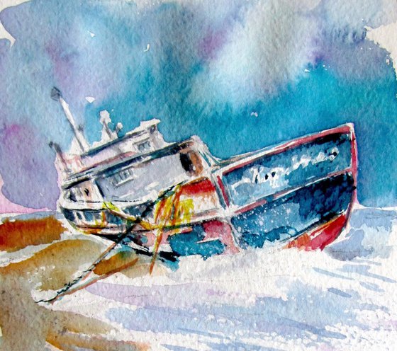 Ship on the shore
