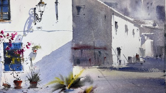 Sunlit Courtyard in Valencia