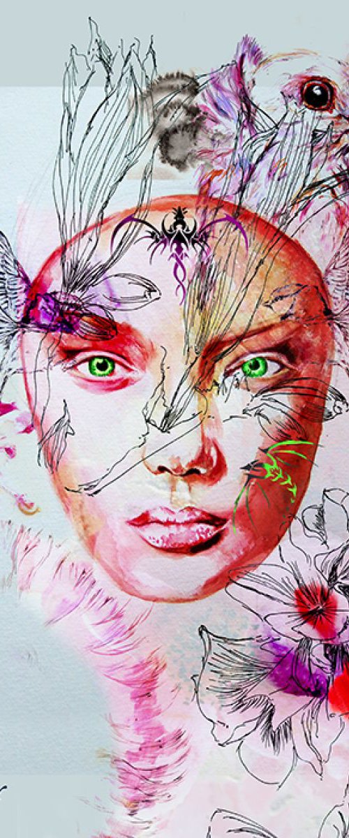 Face/ Digital Work Limited Edition; 4/50 by Anna Sidi-Yacoub