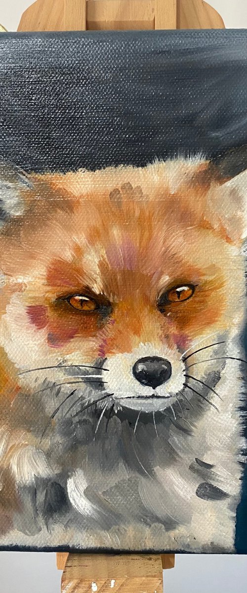 Fox oil painting by Bethany Taylor