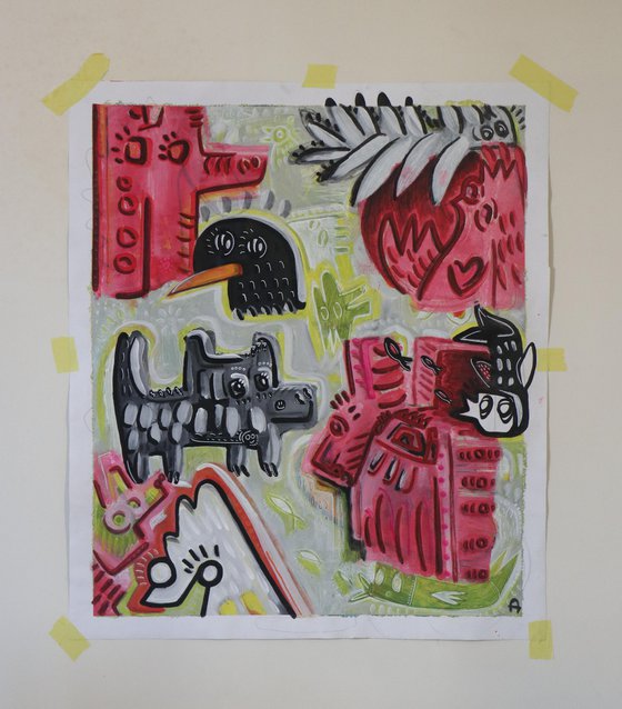 ANIMAL PARTY 82x98cm