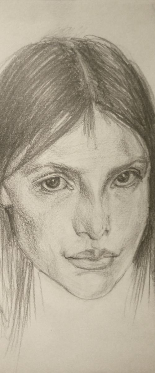 Copy study drawing N. Feshin portrait. by Mag Verkhovets