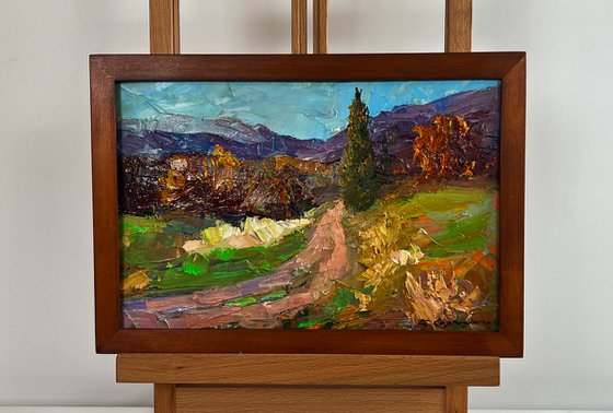 Autumn Road to the Mountains