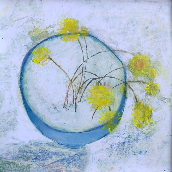 Dandelions: small mixed media artwork