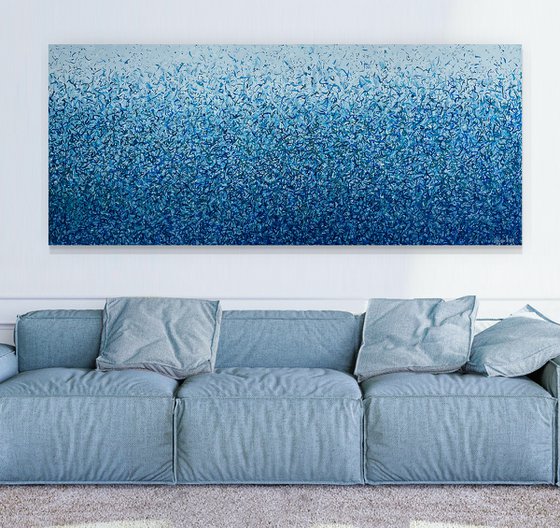 Wattamolla Water Dance- 200 x 85cm acrylic on canvas