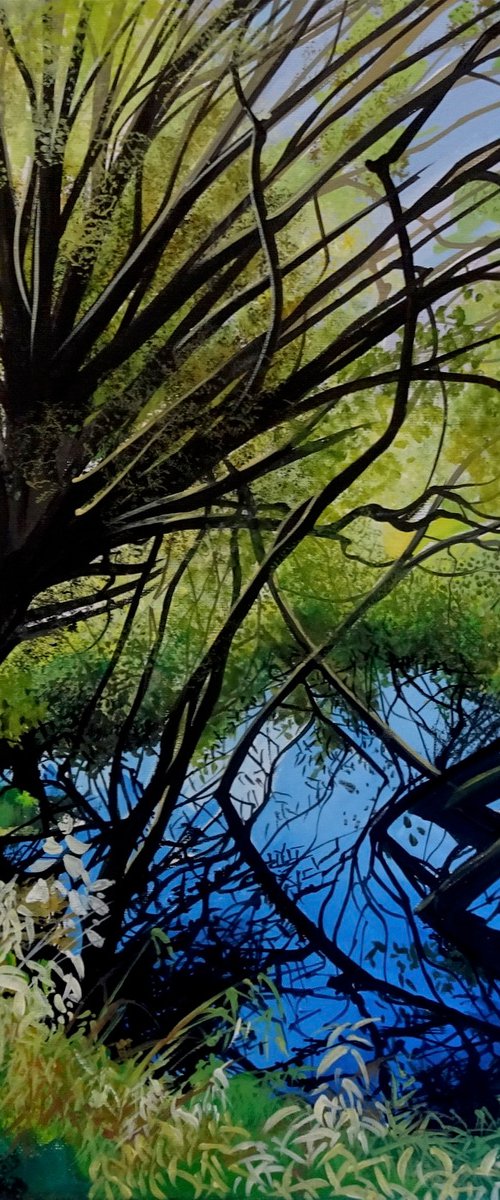 Reflections In The Willow Pool by Joseph Lynch