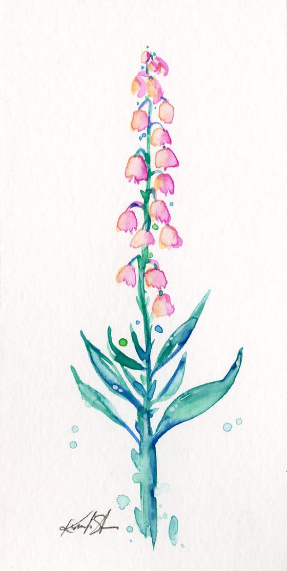 Fairy Bell Flower - Watercolor by Kathy Morton Stanion