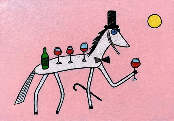 Wine buffet horse